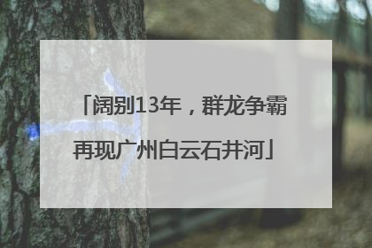 阔别13年，群龙争霸再现广州白云石井河