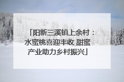 阳新三溪镇上余村：水蜜桃喜迎丰收 甜蜜产业助力乡村振兴