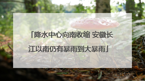 降水中心向南收缩 安徽长江以南仍有暴雨到大暴雨