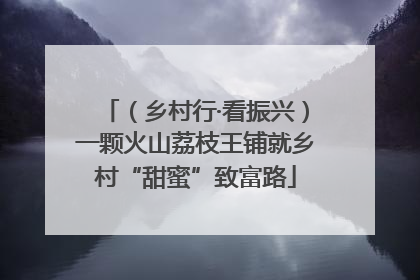 （乡村行·看振兴）一颗火山荔枝王铺就乡村“甜蜜”致富路
