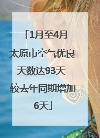 1月至4月 太原市空气优良天数达93天 较去年同期增加6天