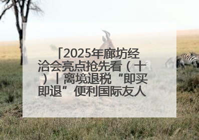 2025年廊坊经洽会亮点抢先看（十）丨离境退税“即买即退”便利国际友人“买买买”