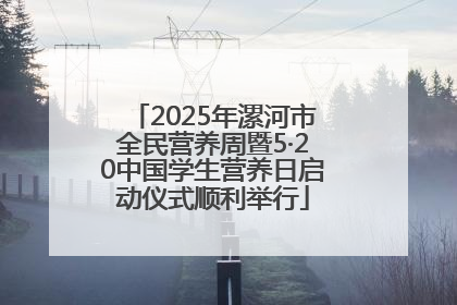 2025年漯河市全民营养周暨5·20中国学生营养日启动仪式顺利举行