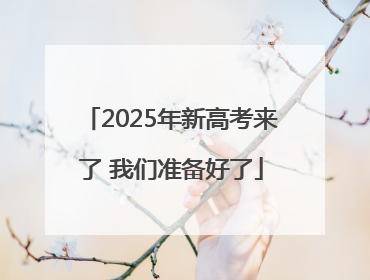 2025年新高考来了 我们准备好了