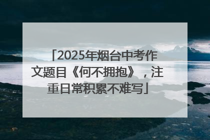 2025年烟台中考作文题目《何不拥抱》，注重日常积累不难写