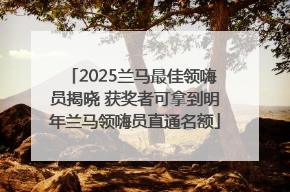2025兰马最佳领嗨员揭晓 获奖者可拿到明年兰马领嗨员直通名额