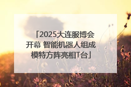2025大连服博会开幕 智能机器人组成模特方阵亮相T台