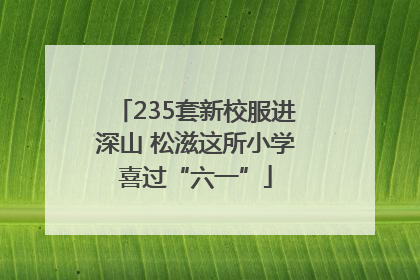 235套新校服进深山 松滋这所小学喜过“六一”