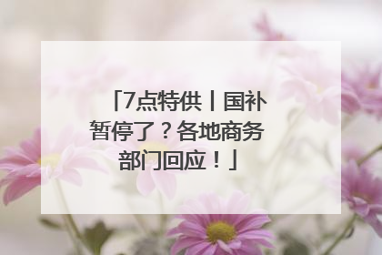 7点特供丨国补暂停了？各地商务部门回应！
