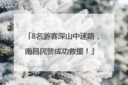 8名游客深山中迷路，南昌民警成功救援！